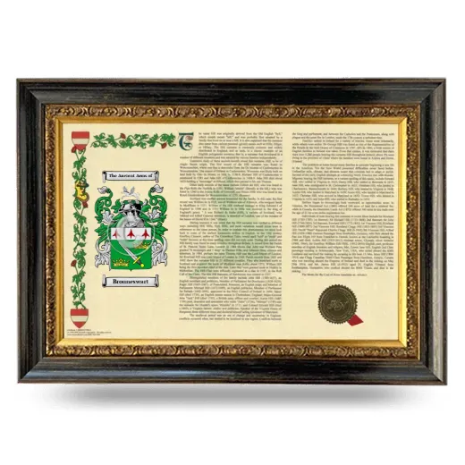 Brouneswart Armorial Landscape Framed - Heirloom