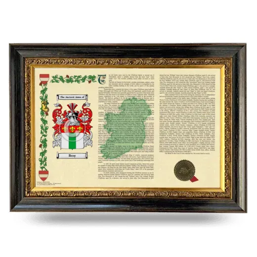 Broy Armorial Landscape Framed - Heirloom