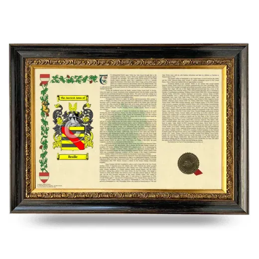 Brulle Armorial Landscape Framed - Heirloom