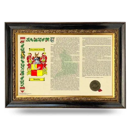 Brumlay Armorial Landscape Framed - Heirloom