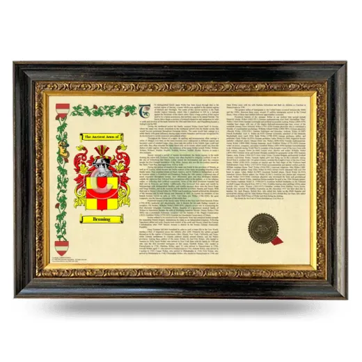 Bruning Armorial Landscape Framed - Heirloom