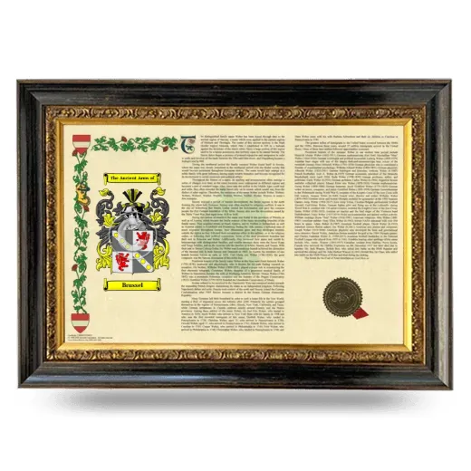 Brussel Armorial Landscape Framed - Heirloom