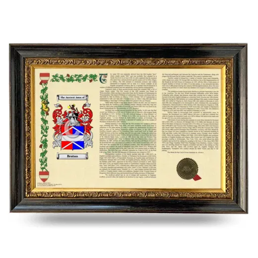 Brutan Armorial Landscape Framed - Heirloom