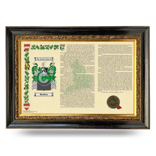 Buckton Armorial Landscape Framed - Heirloom