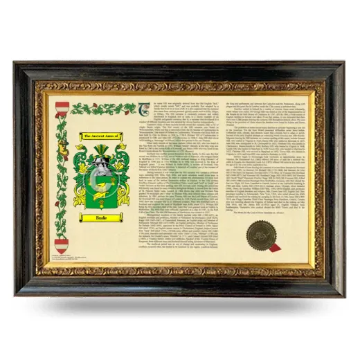 Bude Armorial Landscape Framed - Heirloom