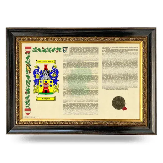 Buergerr Armorial Landscape Framed - Heirloom