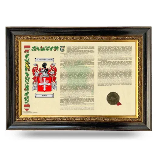 Buille Armorial Landscape Framed - Heirloom