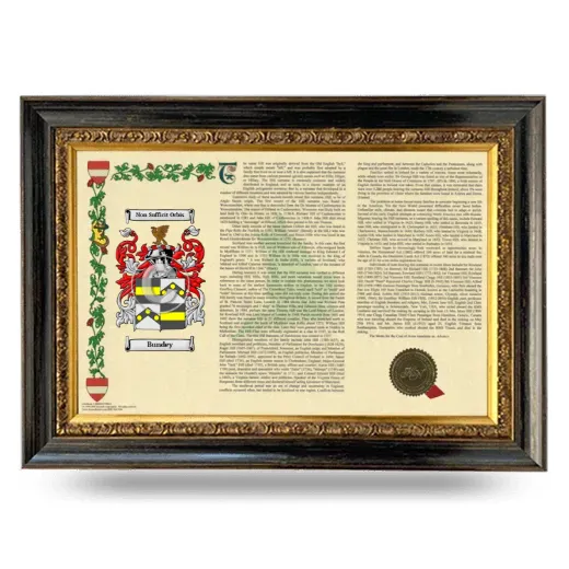 Bundey Armorial Landscape Framed - Heirloom
