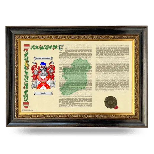 Burón Armorial Landscape Framed - Heirloom