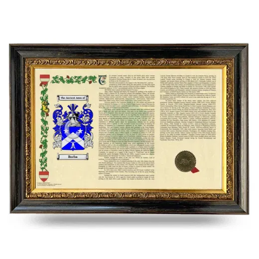 Burba Armorial Landscape Framed - Heirloom