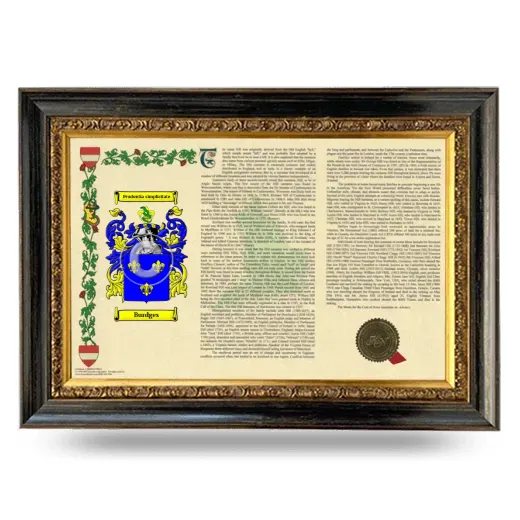 Burdges Armorial Landscape Framed - Heirloom