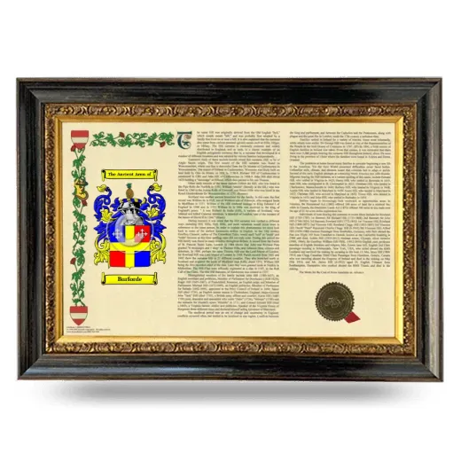 Burforde Armorial Landscape Framed - Heirloom
