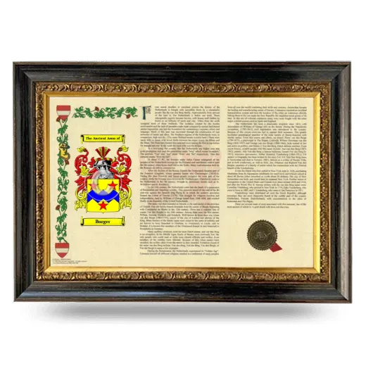 Burger Armorial Landscape Framed - Heirloom