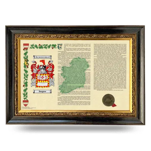 Burgese Armorial Landscape Framed - Heirloom