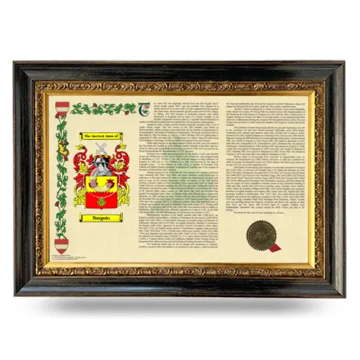 Burgoin Armorial Landscape Framed - Heirloom