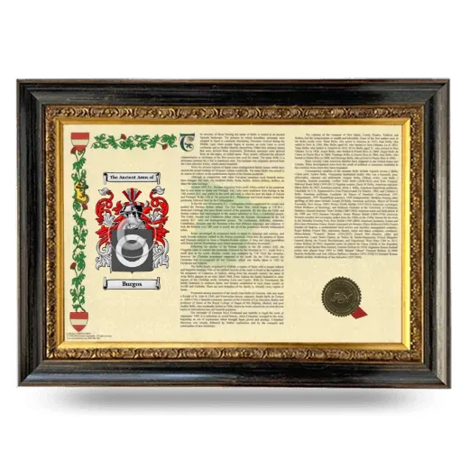 Burgos Armorial Landscape Framed - Heirloom