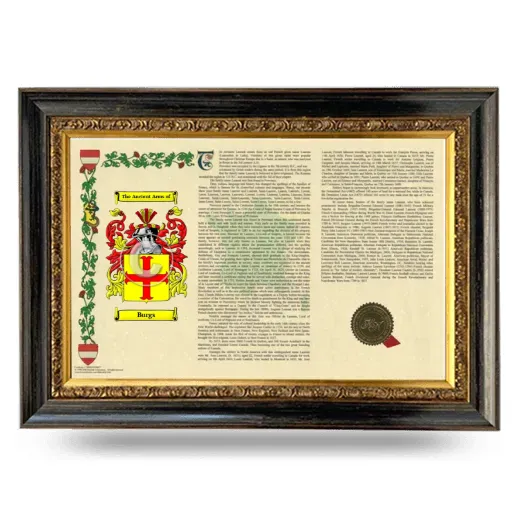 Burgs Armorial Landscape Framed - Heirloom