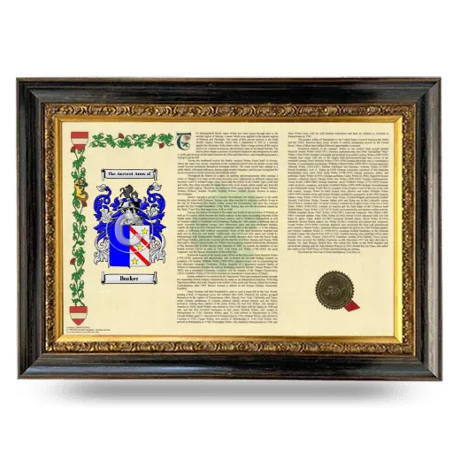 Burker Armorial Landscape Framed - Heirloom