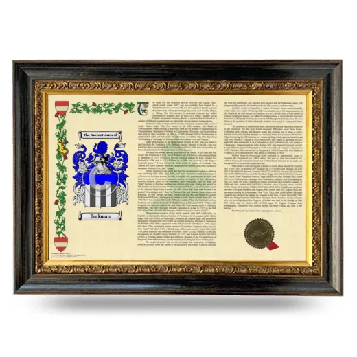 Burkman Armorial Landscape Framed - Heirloom
