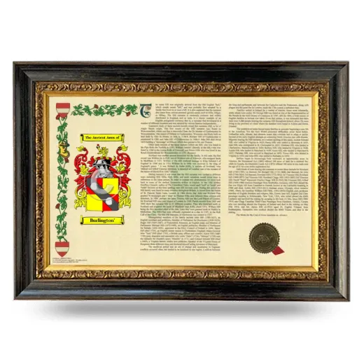 Burlington' Armorial Landscape Framed - Heirloom