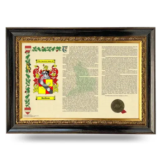 Burlison Armorial Landscape Framed - Heirloom