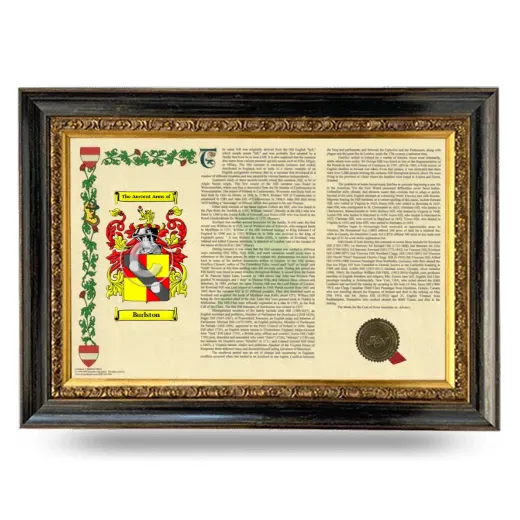 Burlston Armorial Landscape Framed - Heirloom