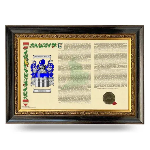 Burmann Armorial Landscape Framed - Heirloom