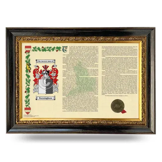 Burmingham Armorial Landscape Framed - Heirloom