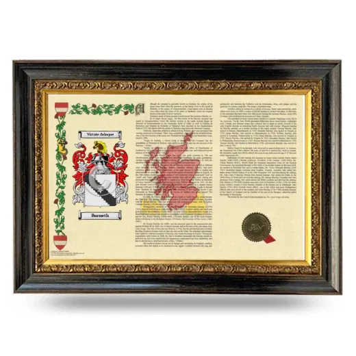 Burneth Armorial Landscape Framed - Heirloom