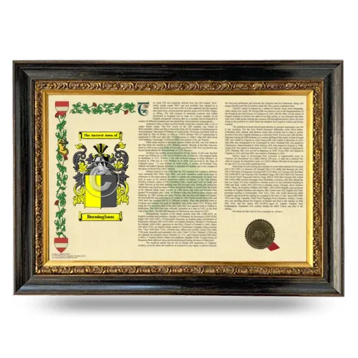 Burningham Armorial Landscape Framed - Heirloom