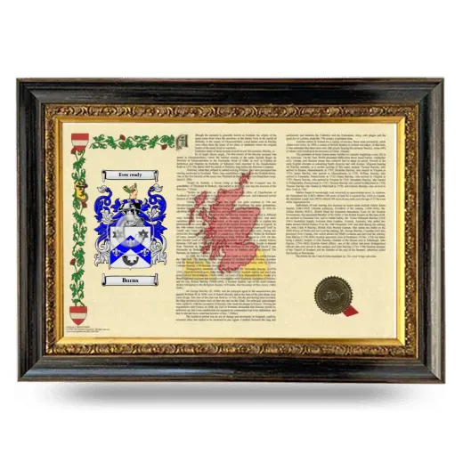 Burns Armorial Landscape Framed - Heirloom