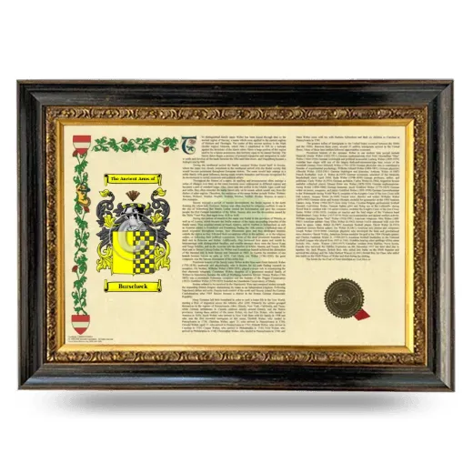 Burscheck Armorial Landscape Framed - Heirloom