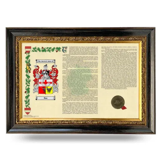 Bus Armorial Landscape Framed - Heirloom