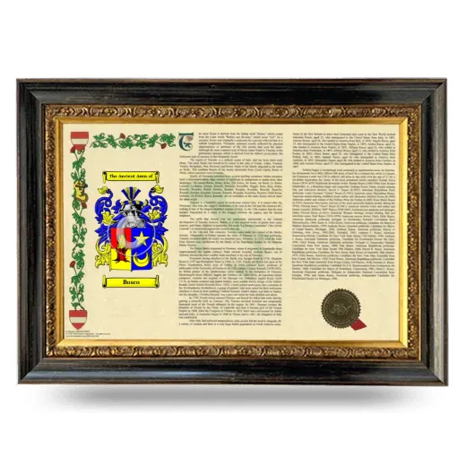 Busco Armorial Landscape Framed - Heirloom