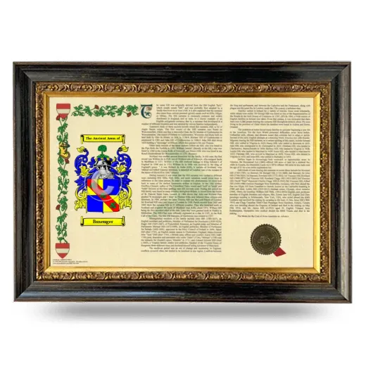 Busenger Armorial Landscape Framed - Heirloom
