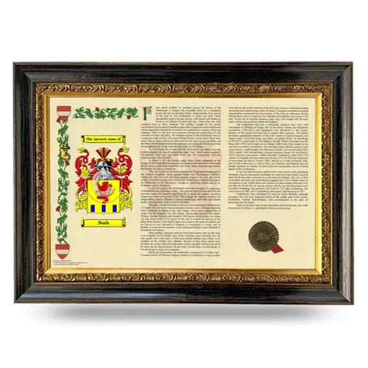 Bush Armorial Landscape Framed - Heirloom
