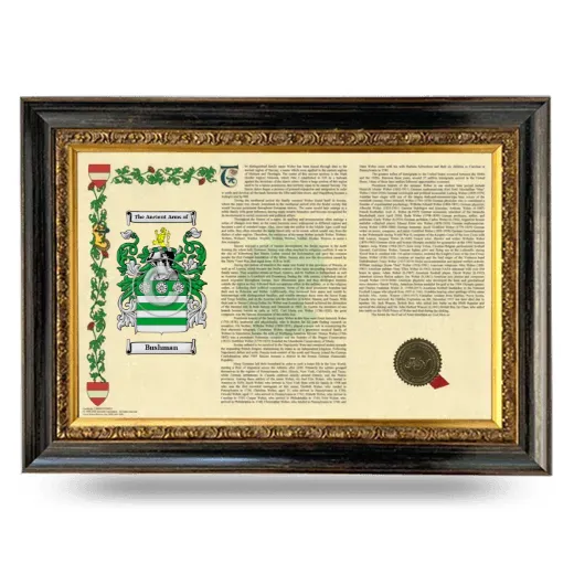 Bushman Armorial Landscape Framed - Heirloom