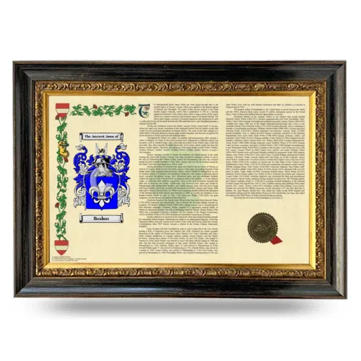 Bushur Armorial Landscape Framed - Heirloom