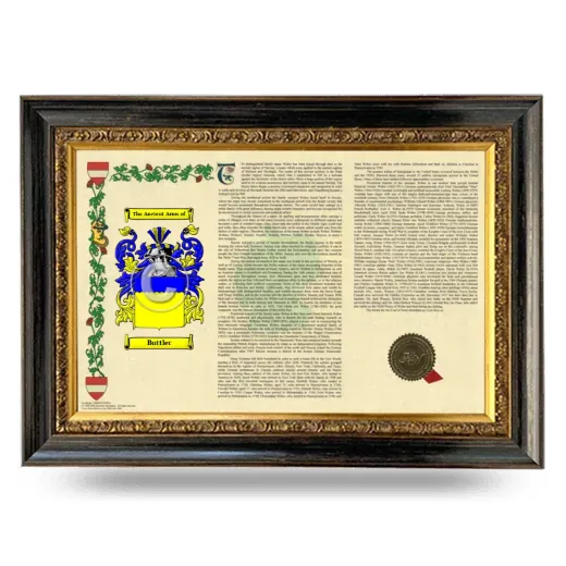 Buttler Armorial Landscape Framed - Heirloom