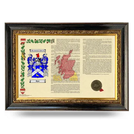 Byer Armorial Landscape Framed - Heirloom