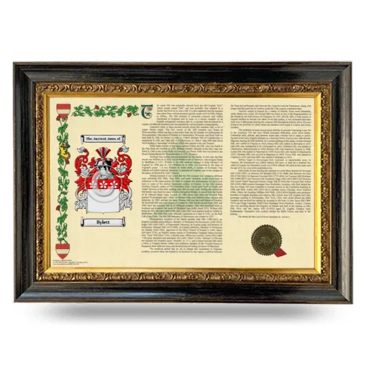 Bylett Armorial Landscape Framed - Heirloom