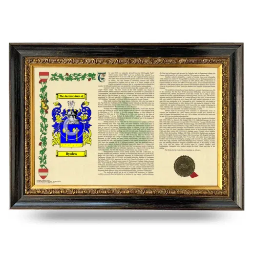Byrden Armorial Landscape Framed - Heirloom
