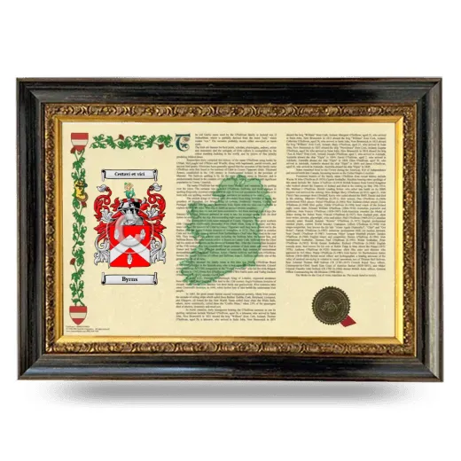 Byrns Armorial Landscape Framed - Heirloom
