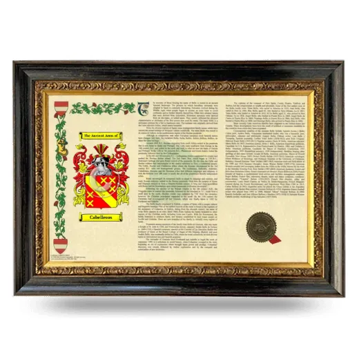 Cabelleros Armorial Landscape Framed - Heirloom