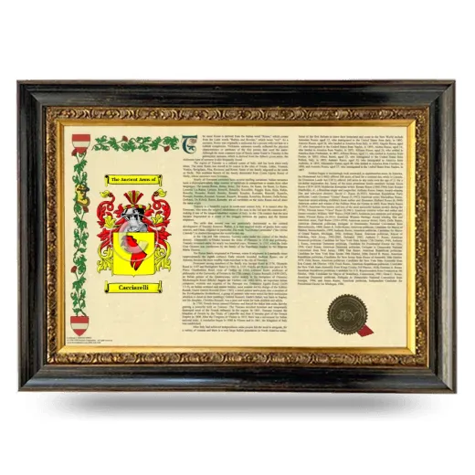 Cacciarelli Armorial Landscape Framed - Heirloom
