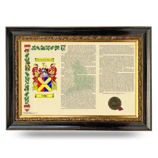 Cadge Armorial Landscape Framed - Heirloom