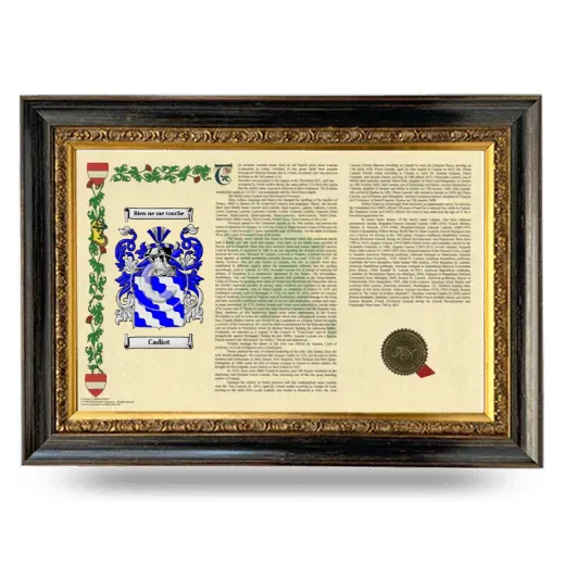 Cadiot Armorial Landscape Framed - Heirloom