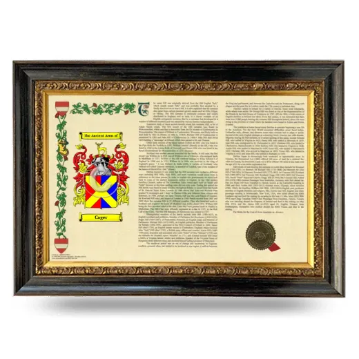 Cager Armorial Landscape Framed - Heirloom