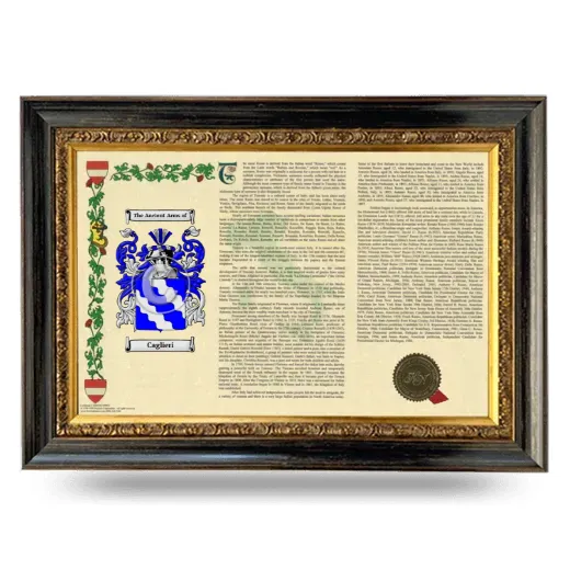 Caglieri Armorial Landscape Framed - Heirloom