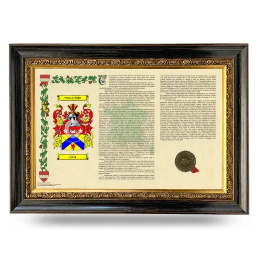 Caix Armorial Landscape Framed - Heirloom